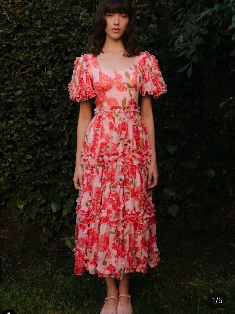 Ivy City Co. Layla Dress in Pink Floral - Size 12